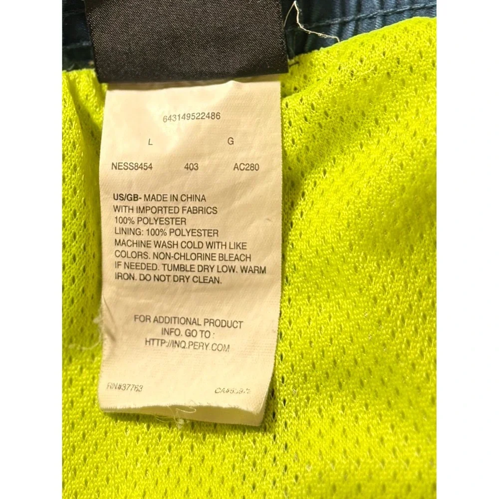 NIke Blue‎ Fade Rain Swim Shorts Neon Yellow size Large 9